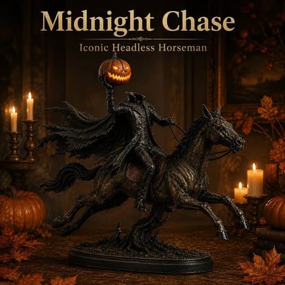 ⏰Limited Stock 50% OFF - 🎃🏇Midnight Chase Headless Horseman Statue✨