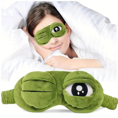 🐸3D Frog Eye Mask - Cotton-Plush Soft Cute 3D Shaping Cartoon Blindfold