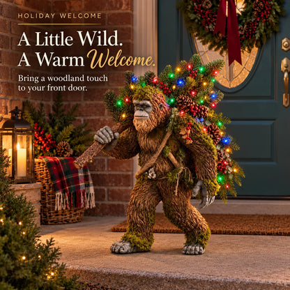 🎄 Woodland Bigfoot – Lighted Christmas Porch Decor