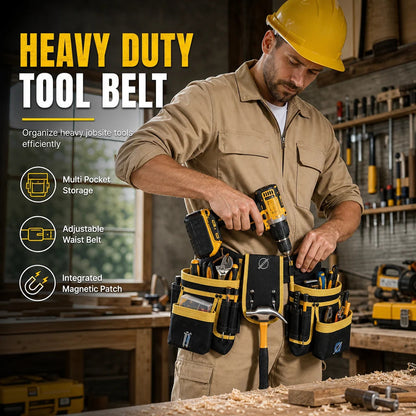👷 50% OFF! 🛠️ Adjustable Tool Waist Bag – Multi-pocket & hands-free carry ✨