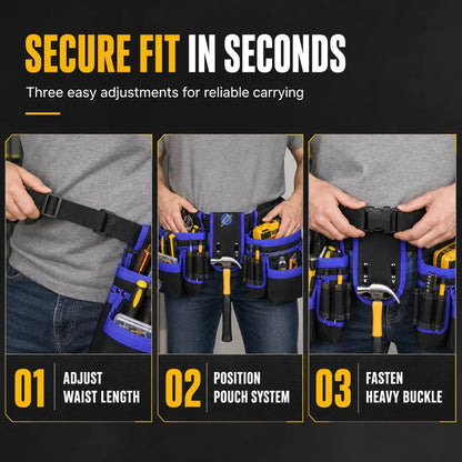 👷 50% OFF! 🛠️ Adjustable Tool Waist Bag – Multi-pocket & hands-free carry !!!✨