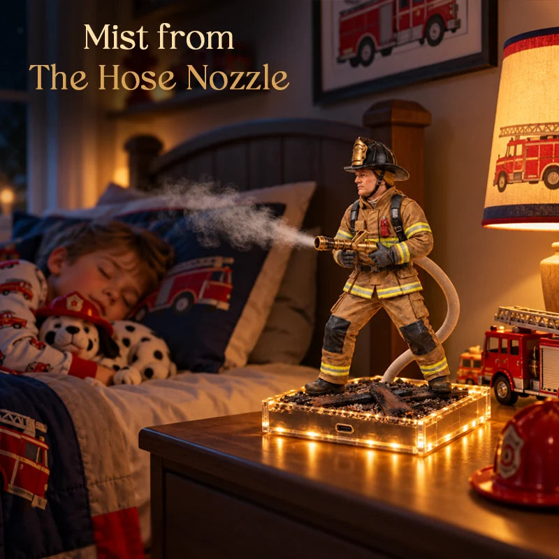 🚒 Firefighter Rescue Mist Humidifier | Light-Up Hero Gift