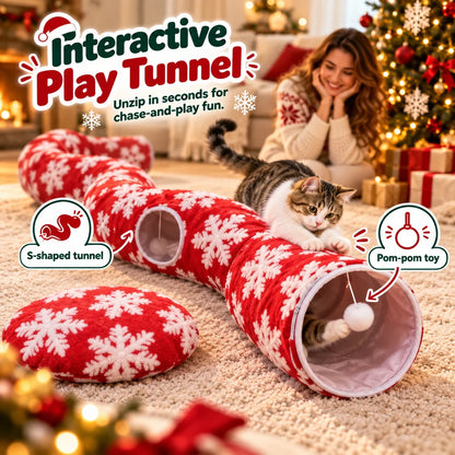 🐱Christmas Tree Cat Tunnel🎄 The Ultimate Cat-Proof Tree Skirt & Hideaway 🐾