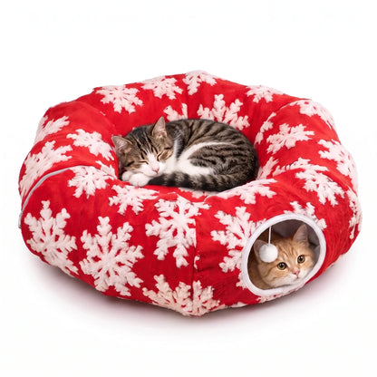 🐱Christmas Tree Cat Tunnel🎄 The Ultimate Cat-Proof Tree Skirt & Hideaway 🐾