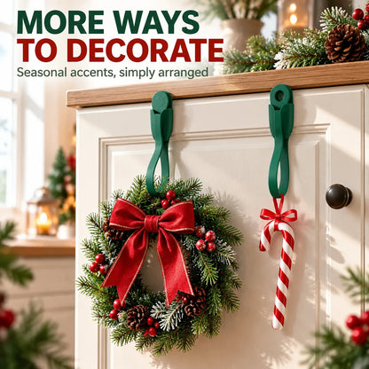 🎅🎄12/24 Pack Reusable Silicone Adhesive Christmas Garland Hooks 7.87"