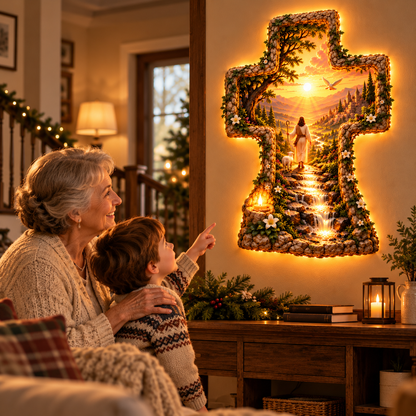 ✨ The Shepherd's Light™ – Illuminated Jesus Cross Wall Art | Faith-inspired Home Decor & Gifts