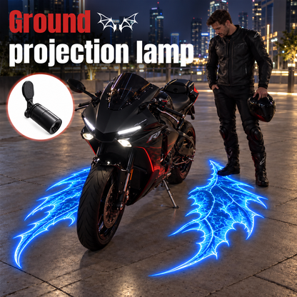 Motorcycle Devil Wing Projection Lights – Cool LED Ground Lighting for Riders!