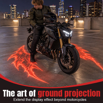 Motorcycle Devil Wing Projection Lights – Cool LED Ground Lighting for Riders!