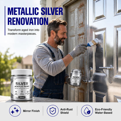 Water Based Metallic Silver Outdoor Anti Rust for Metal Renovation⏳