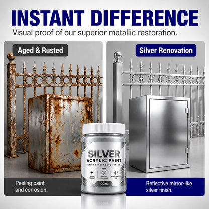 Water Based Metallic Silver Outdoor Anti Rust for Metal Renovation⏳