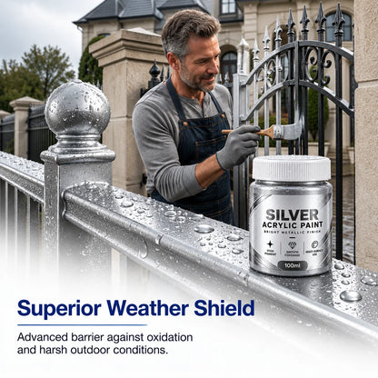 Water Based Metallic Silver Outdoor Anti Rust for Metal Renovation⏳