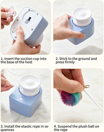 Motorized Cat Toy - USB Rechargeable 3 Speeds Automatic Low Noise,