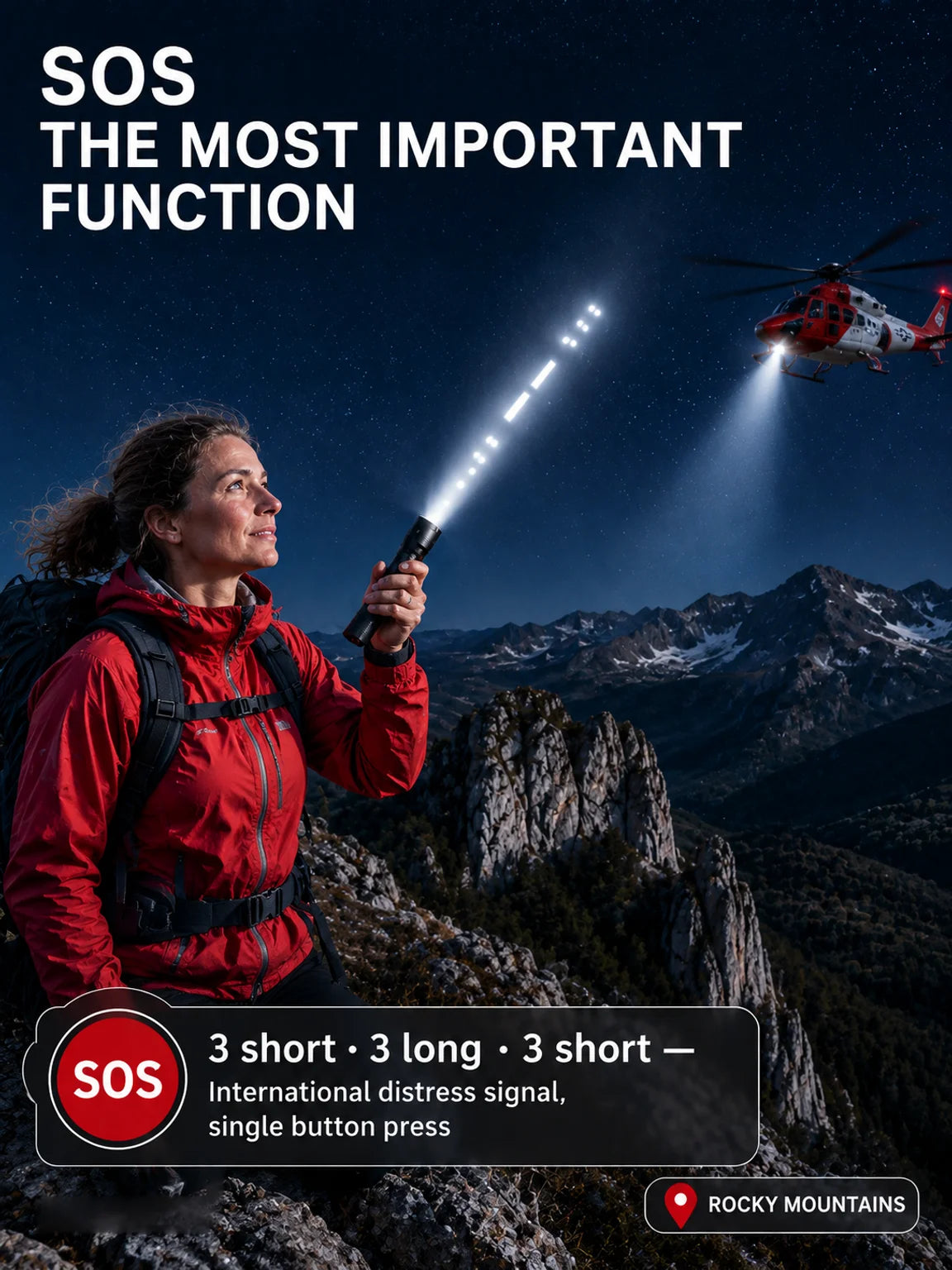 🔦High Power Zoomable White Laser Flashlight🔥