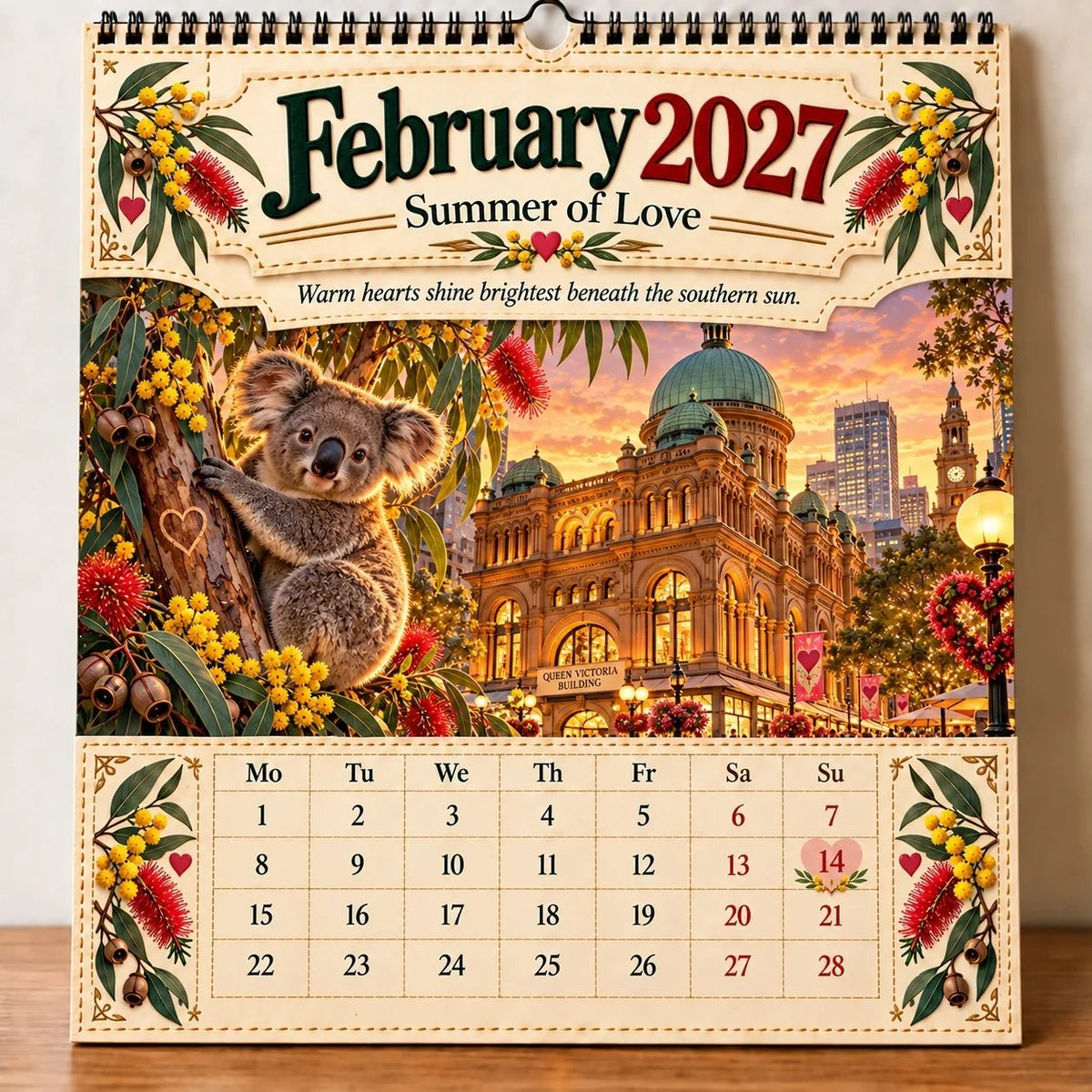 🔥🦘- 2027 Australia 125th Anniversary Wall Calendar 🐨