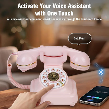 ☎️🌈Vintage Old Fashioned Telephone with Speakerphone & Volume Control📞