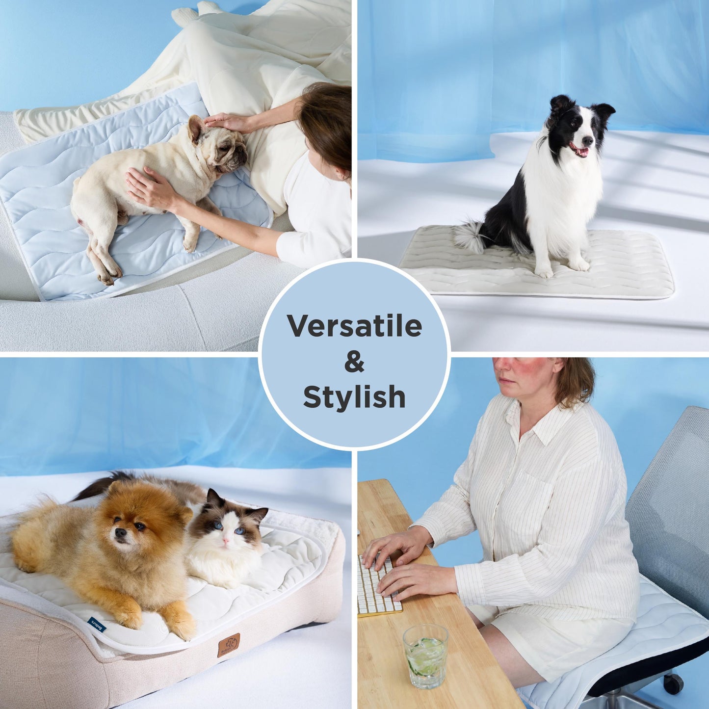 🔥🐶Washable Cooling Dog Mat, ❄️Non-Slip Summer Crate Bed for Large Dogs, No Gel & No Electric
