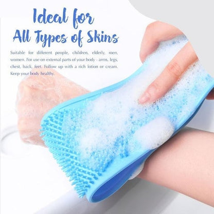 ✨ Silicone Back Scrubber Towel – Long Bath Brush for Deep Body Cleaning 🛁