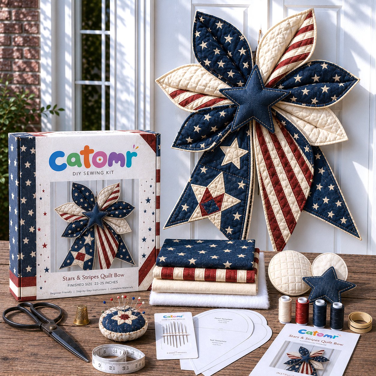 Large Patchwork Bow Sewing Kit