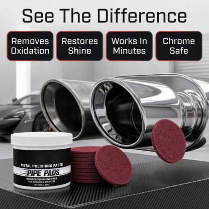 MirrorFinish Pads Remove scratches and oxidation.