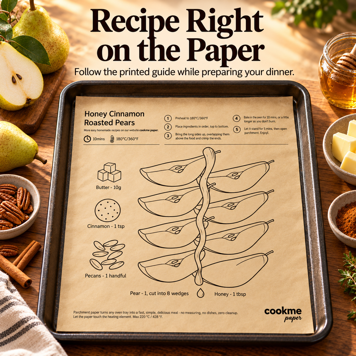 🍗Baking Paper Printed with Recipes—Making Baking Easy and Mess-Free! 👩‍🍳