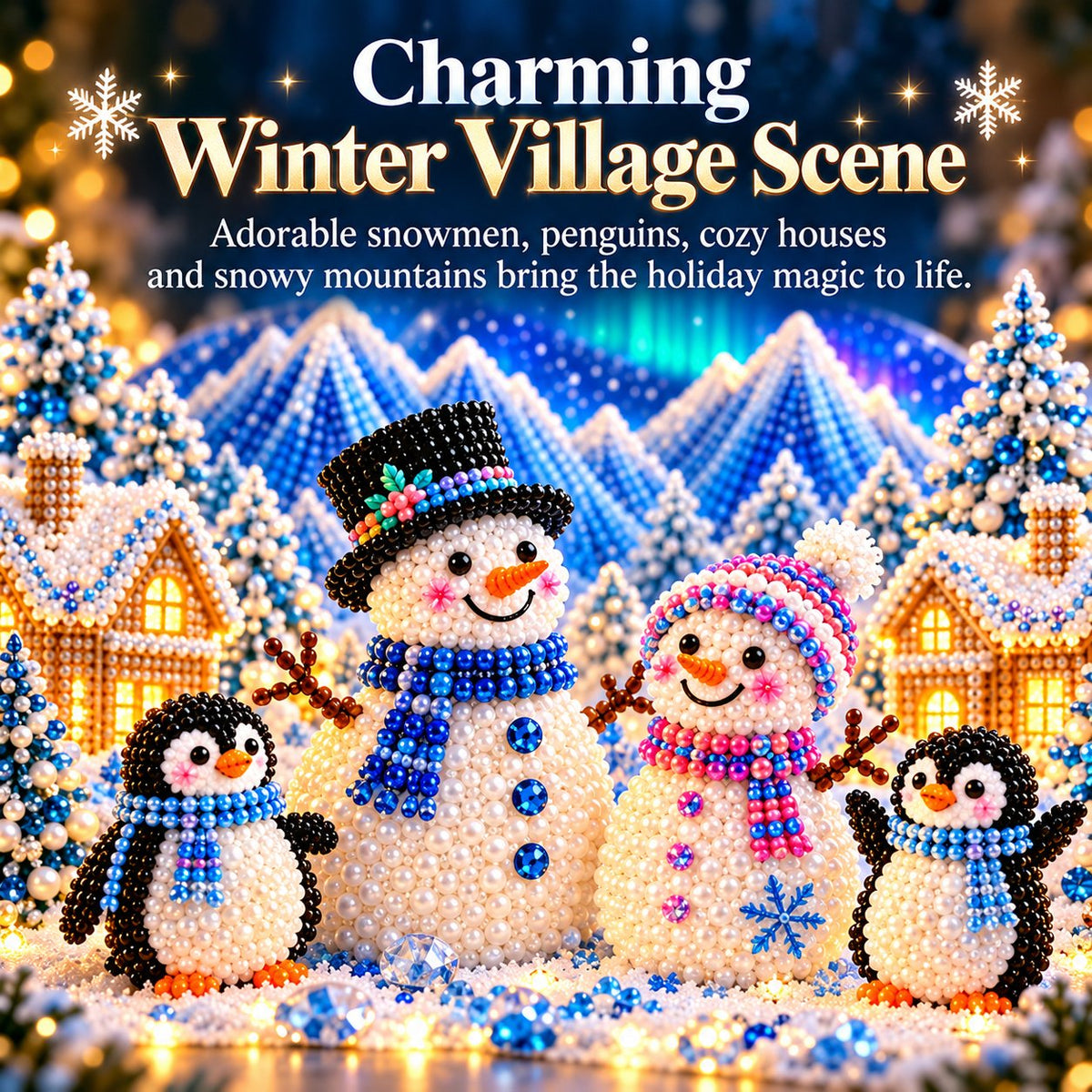 ❄️ DIY Winter Wonderland with Rhinestones & Bead Details