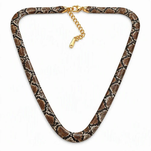 🐍Serpent Statement Necklace – A Symbol of Mystery & Power✨