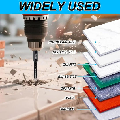🔥47% OFF | 6Pcs Dry Diamond Drill Bit Set 🛠 Hex Shank Brazed Hole Saw for Tile, Glass & Granite
