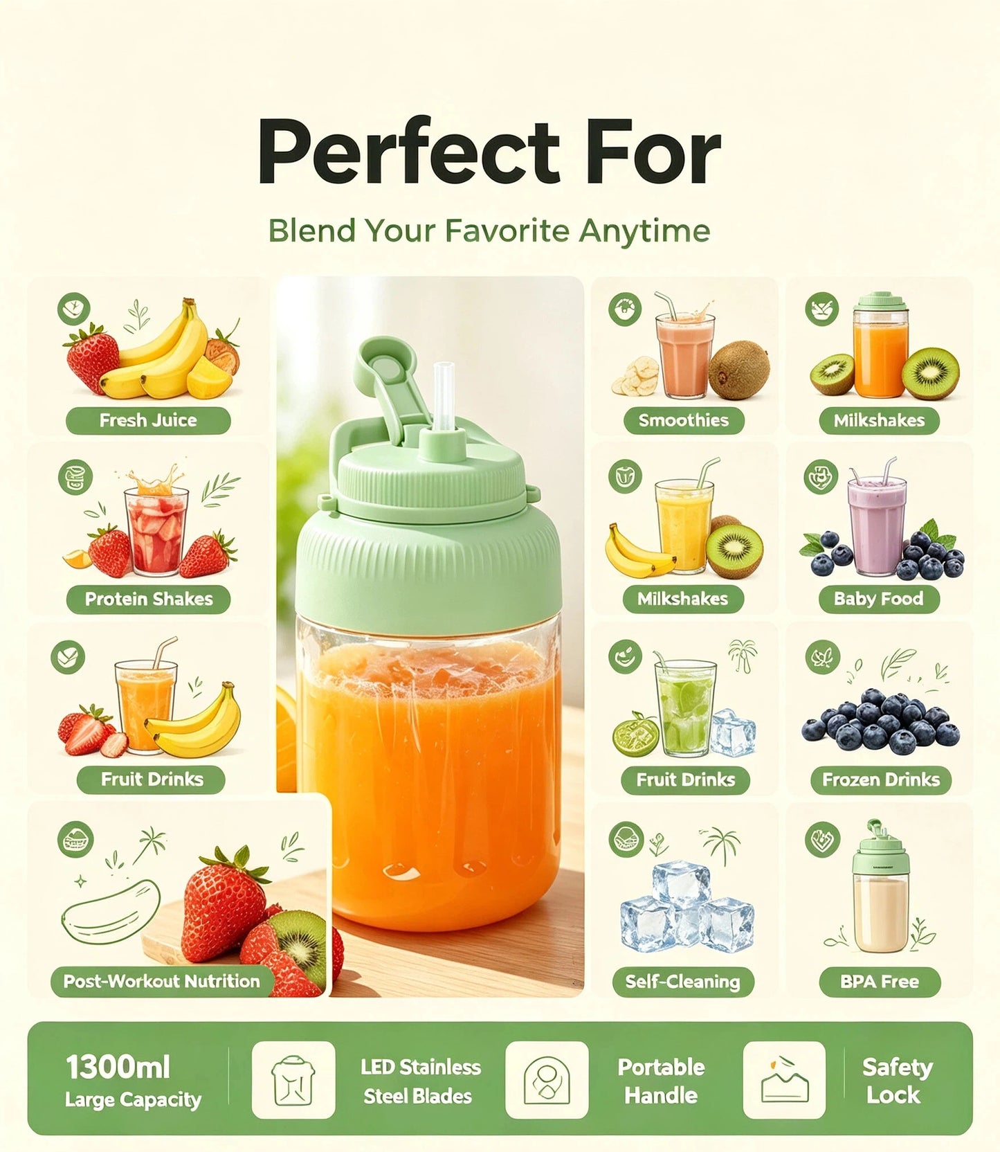 Portable Rechargeable Juicer
