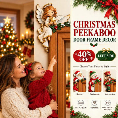⏳ Last Day 50% OFF – 🎄 3D Christmas Peekaboo Door Frame Corner Decor | 8 Festive Character Designs with Left & Right Options for Doorways, Entryways & Holiday Corners ✨