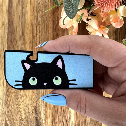 Food can tab opener magnet keychain