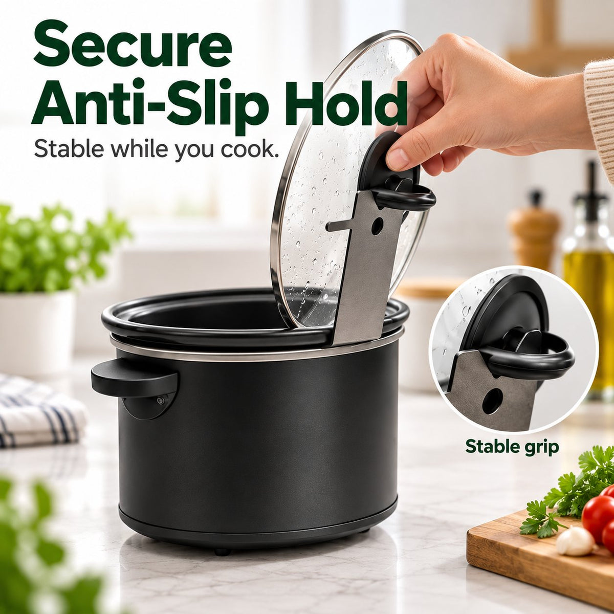 🔥HOT SALE 49% OFF - 🍳Multifunctional Anti-Slip Cooker Lid Stand - Space-Saving Kitchen Counter Organizer