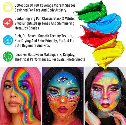🎃Halloween Early Sale🎨 20-Color Face & Body Oil Paint Palette