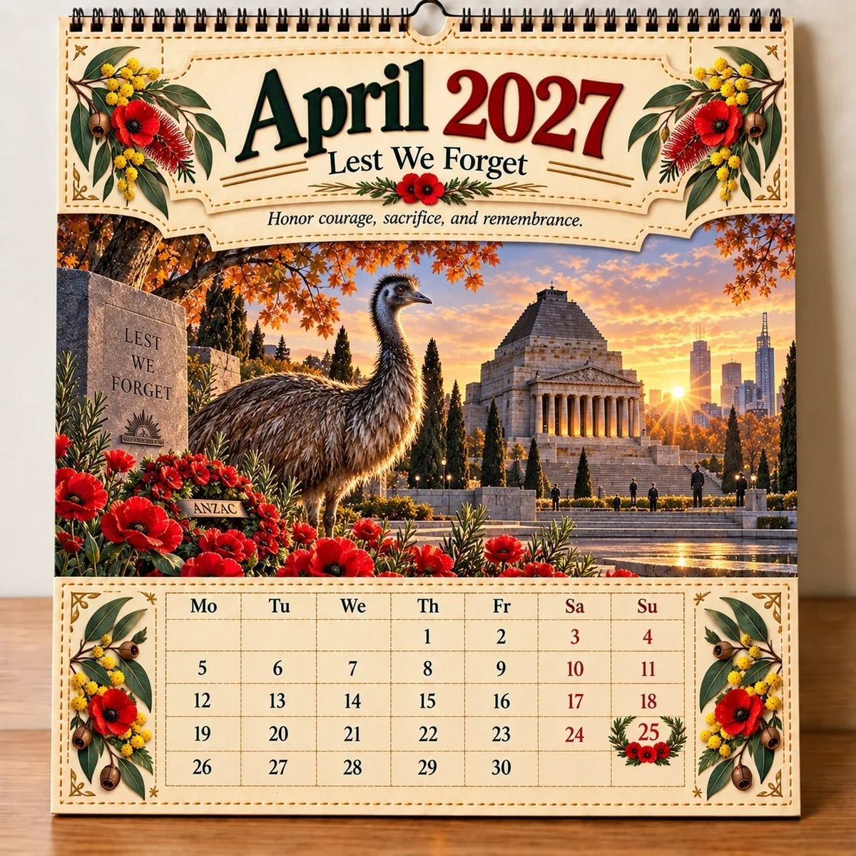 🔥🦘- 2027 Australia 125th Anniversary Wall Calendar 🐨
