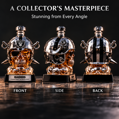 🔥 Limited-Time 49% OFF –🏈 Skull Helmet Decanter - Sculpted Glassware & Home Bar Display 🏆