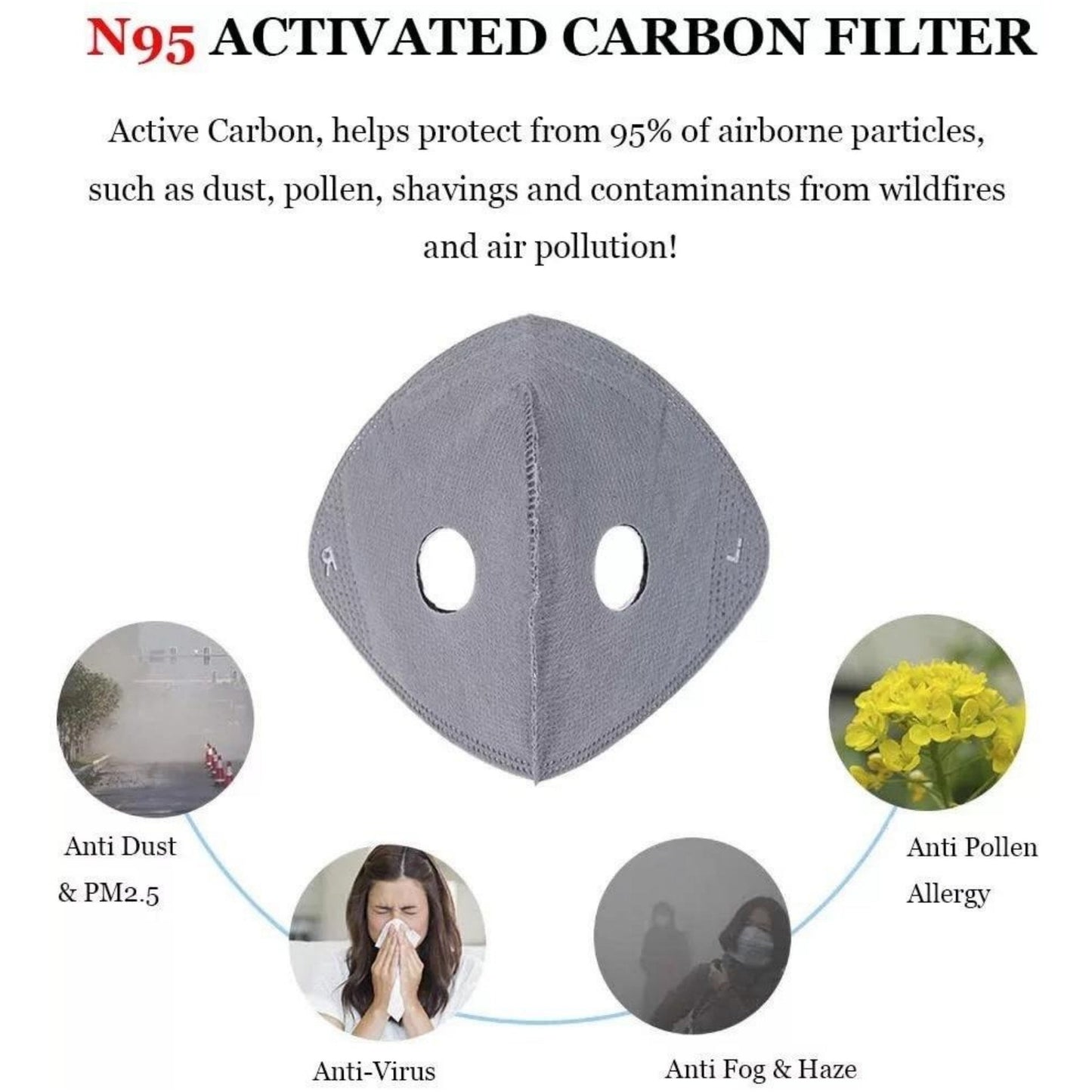 😷Reusable Carbon Filter Dust Mask – Built for Active Lifestyles