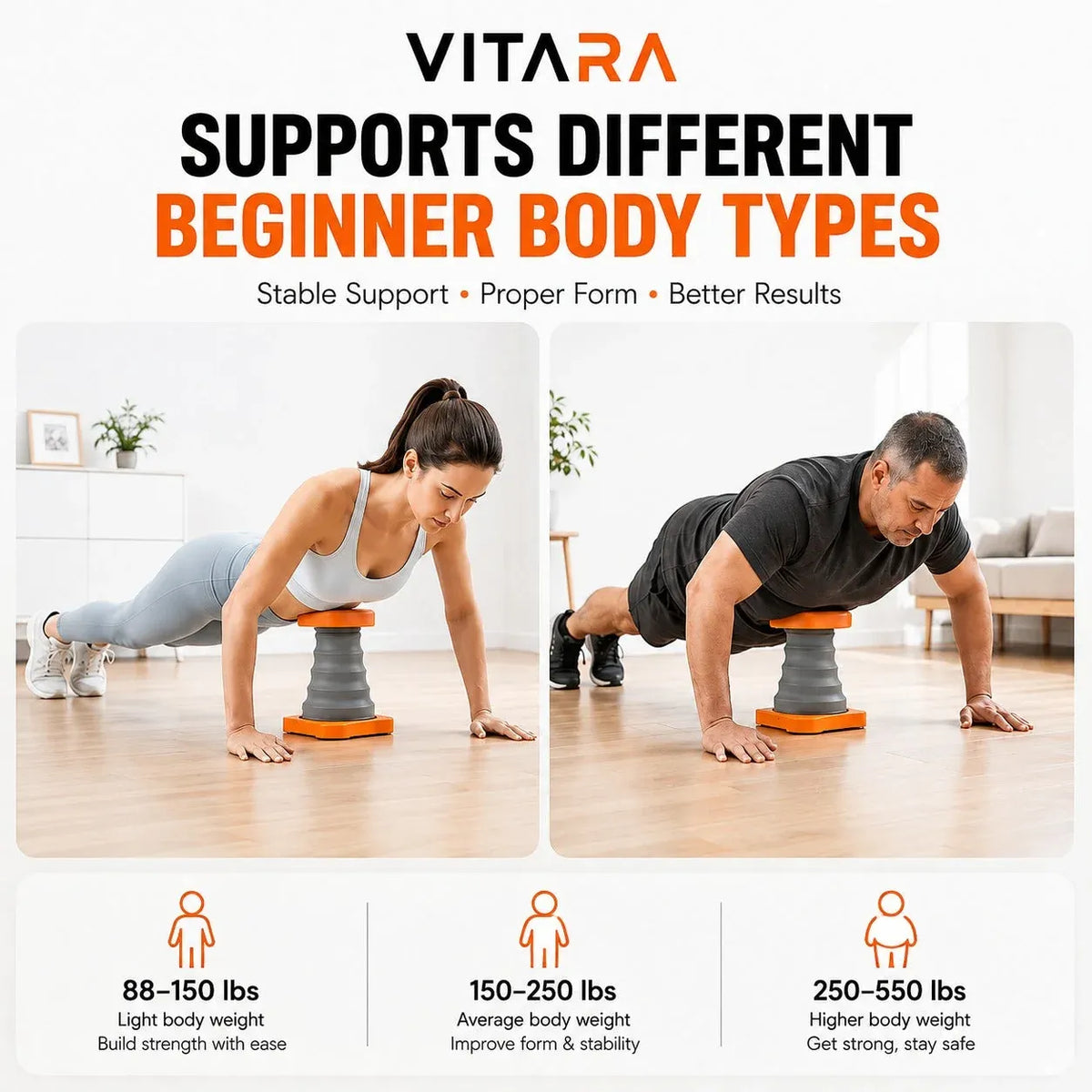 ❤️Spring-Assisted Push-Up Trainer – Easier Reps, Better Form