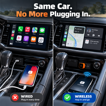 🔥 Limited Time Offer🚗2027 Wireless CarPlay Converter✨ Easy Plug & Play, No Cables Needed