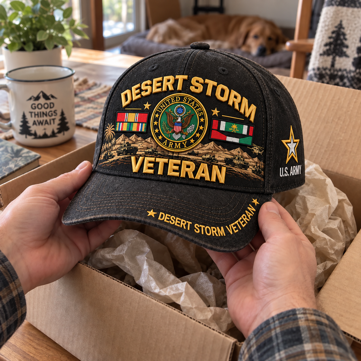 🏆Last Day Promo: 49% OFF! 🏜️Desert Storm Veteran Tribute Cap （1991–2026 -35TH ANNIVERSARY）