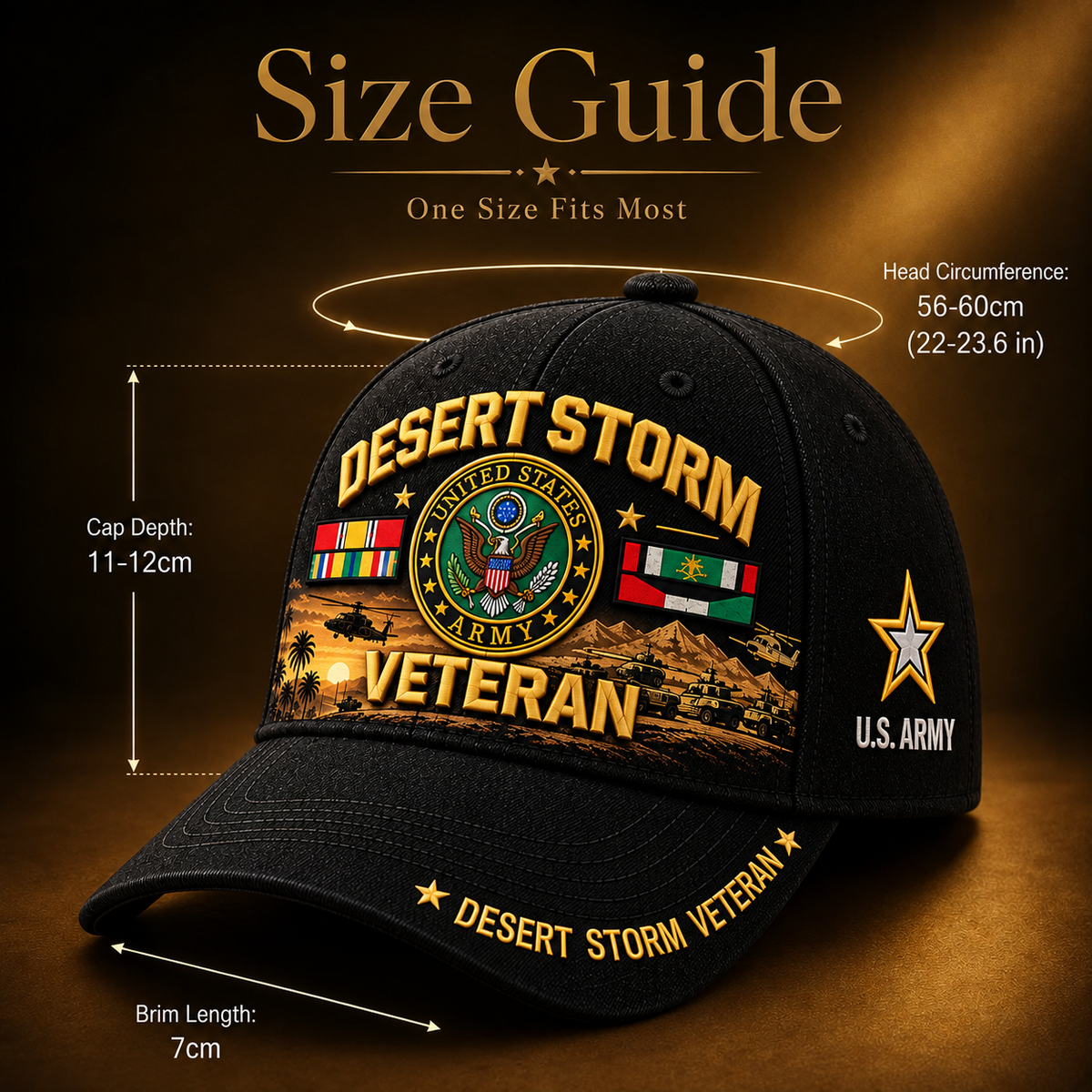 🏆Last Day Promo: 49% OFF! 🏜️Desert Storm Veteran Tribute Cap （1991–2026 -35TH ANNIVERSARY）