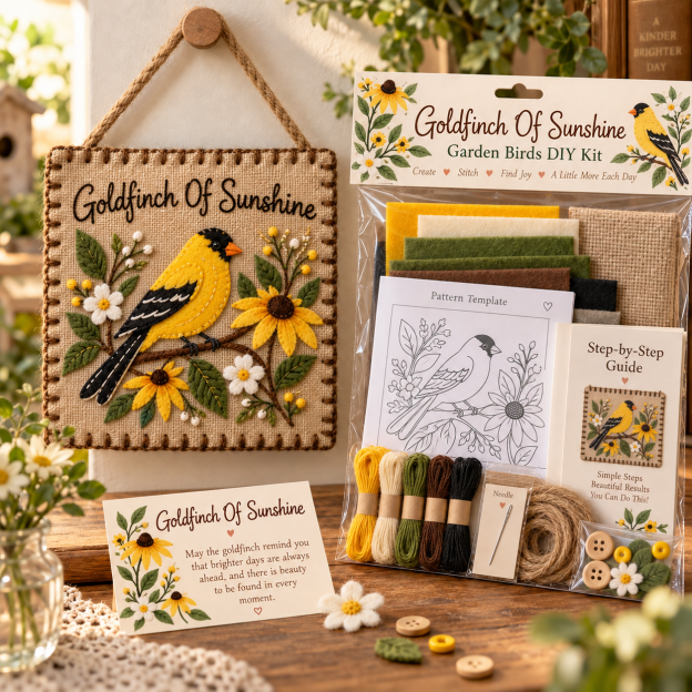 🐦 Garden Birds Fabric Weaving Kit
