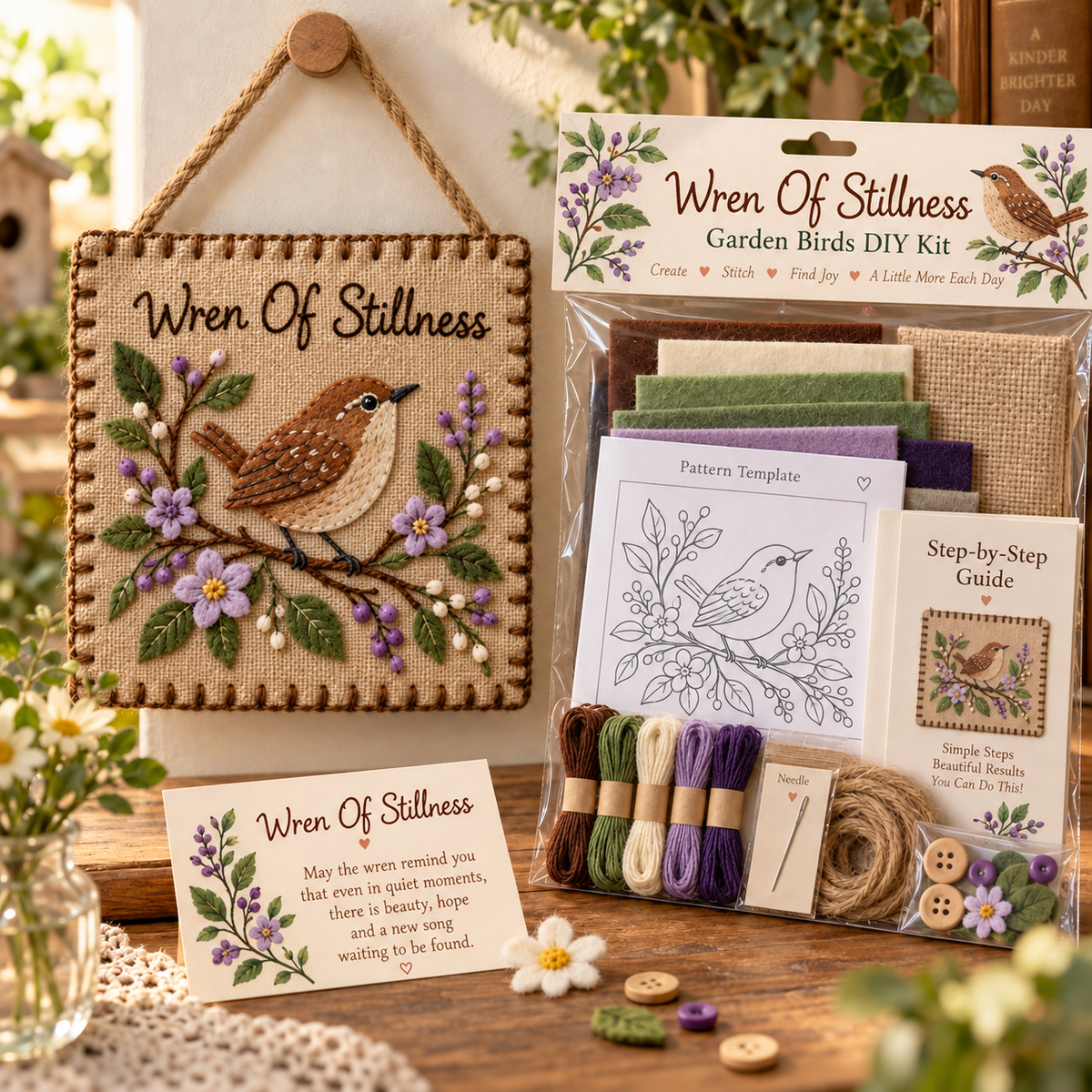 🐦 Garden Birds Fabric Weaving Kit