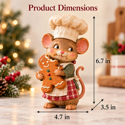 🍪 Gingerbread-muis bakker figuur