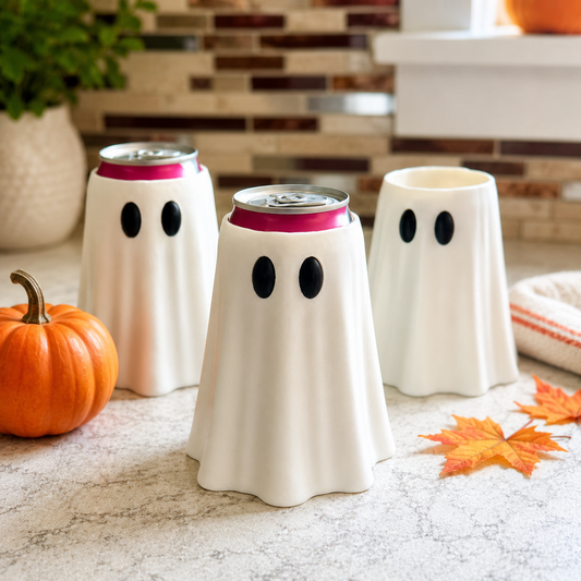 ✨ - Cute, Spooky Ghost Can Holder🩷
