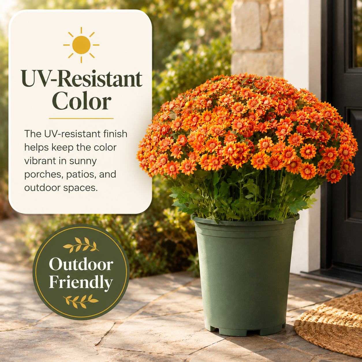 🌼🍂 Full-Bloom Artificial Mum Flower Bushes