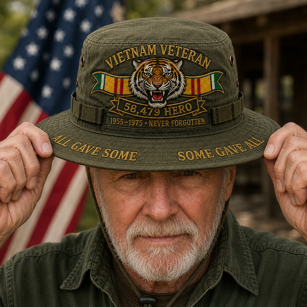 🐅 🪖Vietnam Veteran 58,479 Hero Boonie Hat