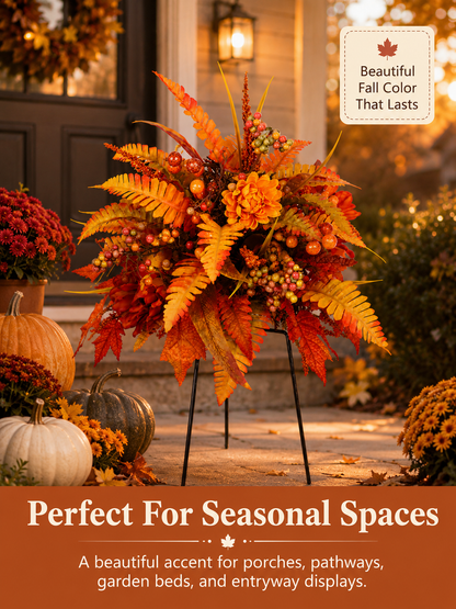 🍂 Autumn Harvest Floral Garden Stake Arrangement