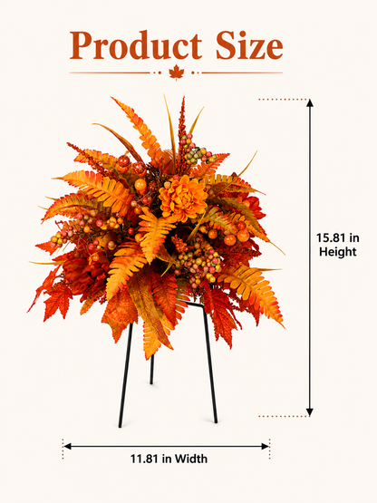 🍂 Autumn Harvest Floral Garden Stake Arrangement