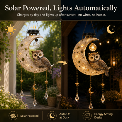 🔥 LAST DAY 49% OFF-Solar Owl Moon Garden Light
