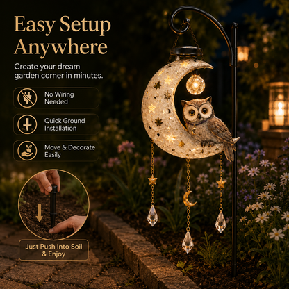 🔥 LAST DAY 49% OFF-Solar Owl Moon Garden Light