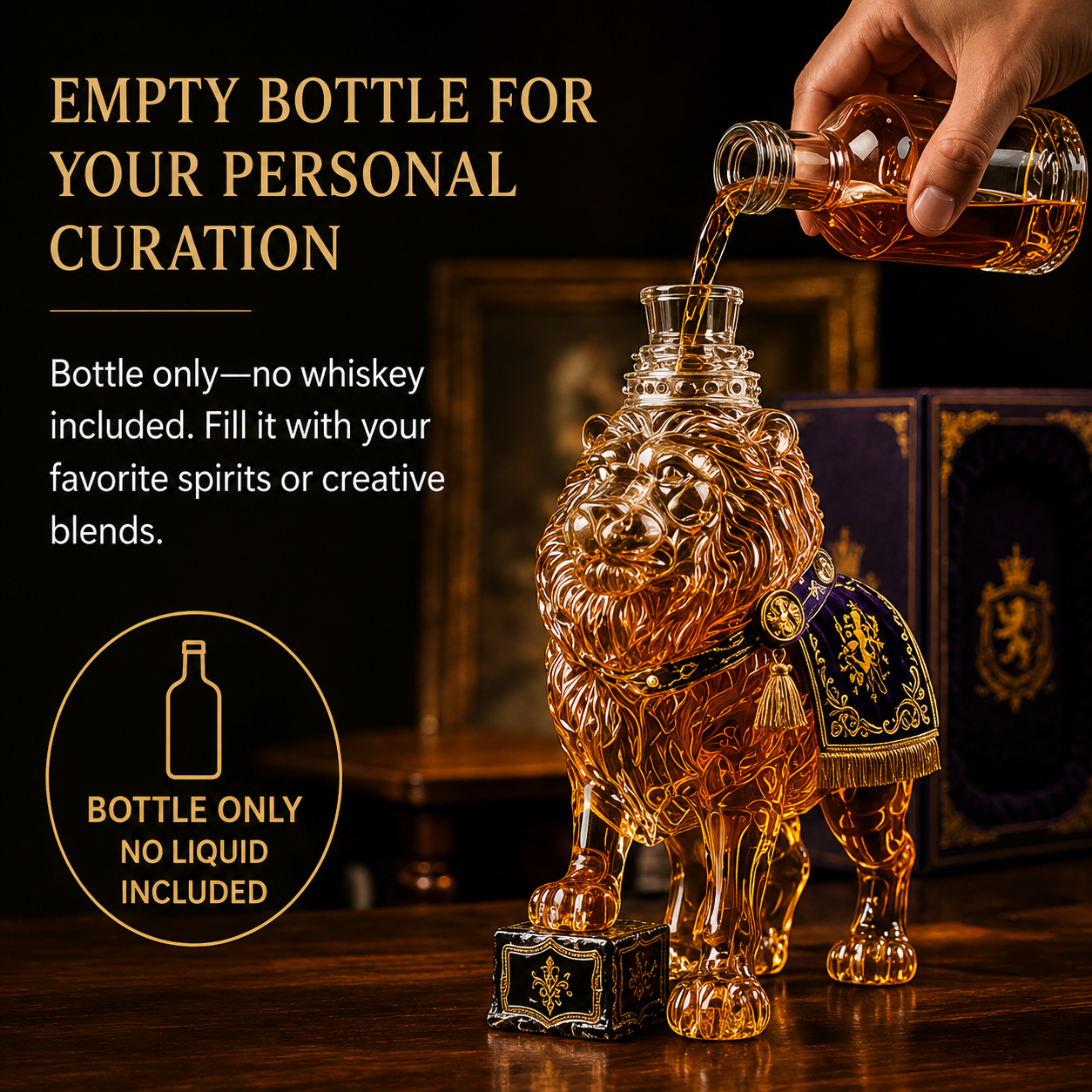 👑87th Anniversary Royal Lion Whiskey Bottle